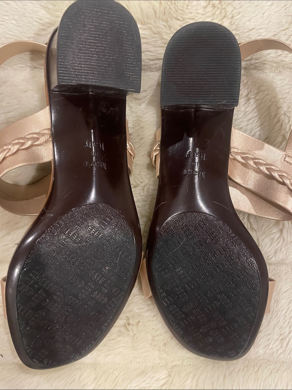 Italian Shoemakers Blush Braided-Strap Leather Sandals - Picture 3 of 5